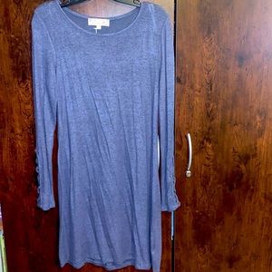 Slate blue sweater dress